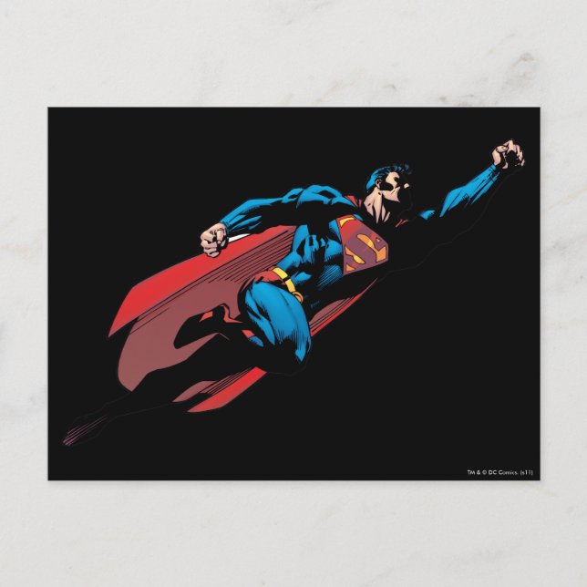 Flying to the right - Comic Postcard (Front)