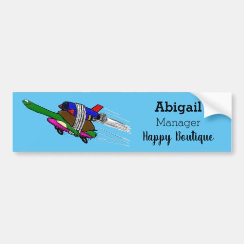 Flying tortoise bumper sticker