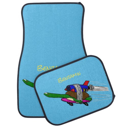 Flying tortoise car floor mat