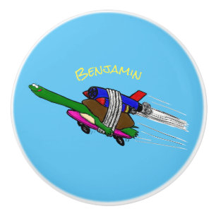 Flying tortoise ceramic knob