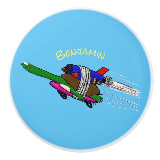 Flying tortoise ceramic knob (Front)