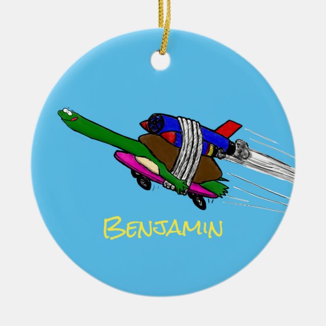 Flying tortoise ceramic ornament (Front)