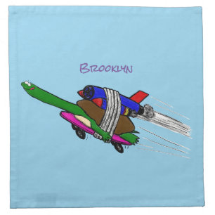 Flying tortoise cloth napkin