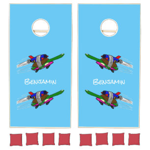 Flying tortoise cornhole set