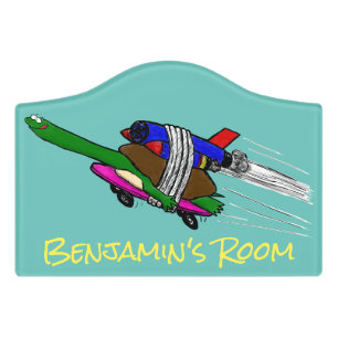 Flying tortoise door sign