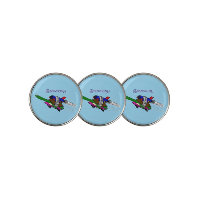 Flying tortoise golf ball marker (3 Up)