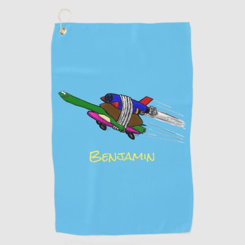 Flying tortoise  golf towel