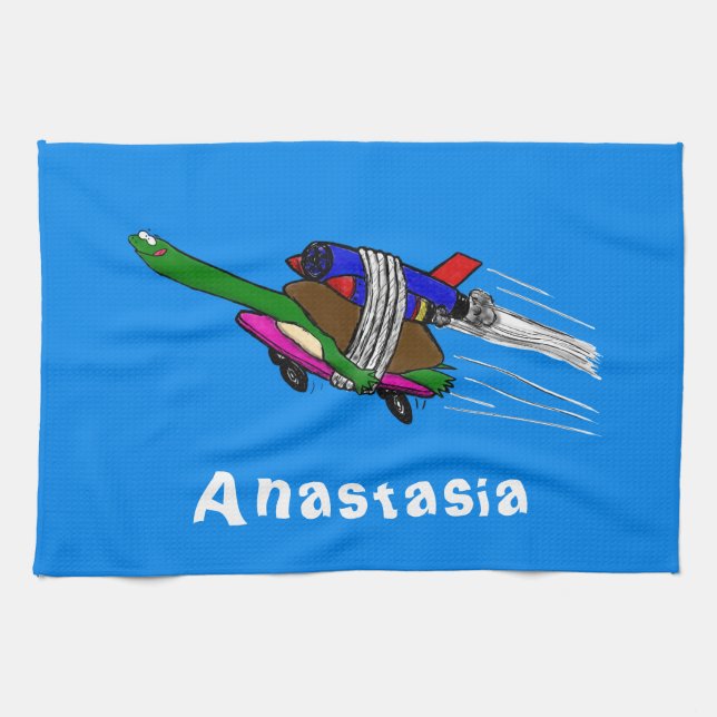 Flying tortoise kitchen towel (Horizontal)