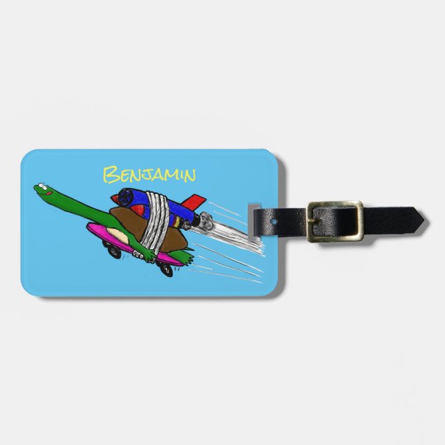 Flying tortoise luggage tag (Front Horizontal)