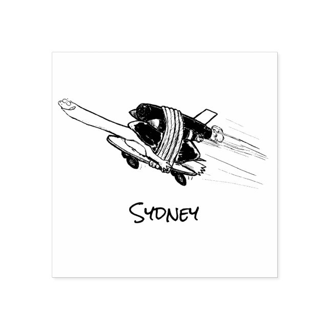 Flying tortoise rubber stamp (Imprint)