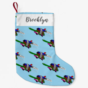 Flying tortoise small christmas stocking