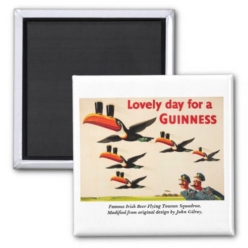Flying Toucan Squadron Famous Irish beer Magnet