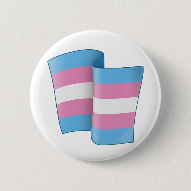 Flying Trans Pride Round Button (Front)