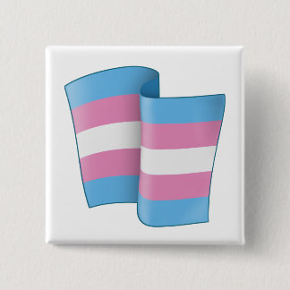 Flying Trans Pride Square Button