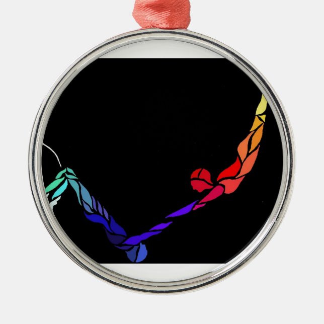 Flying Trapeze Catch Metal Ornament (Front)