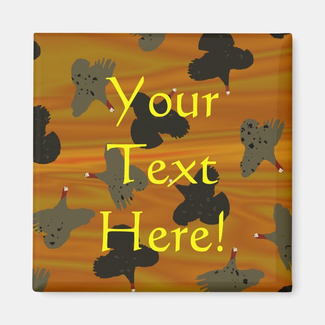 Flying Turkey Sunset Magnet (Front)