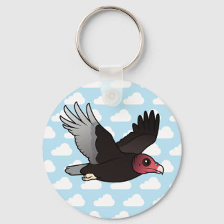 Flying Turkey Vulture Keychain