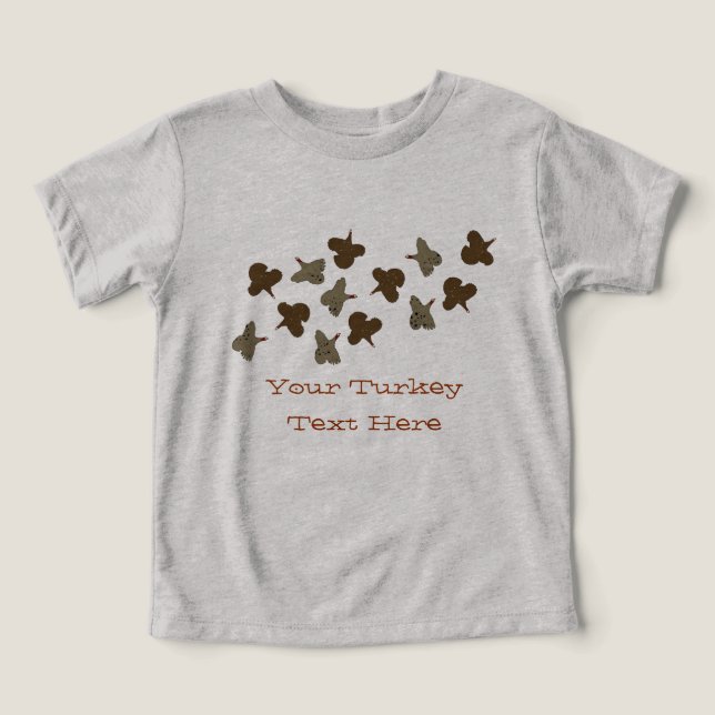Flying Turkeys Toddler T-shirt (Design Front)