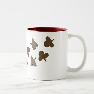 Flying Turkeys Two-Tone Coffee Mug