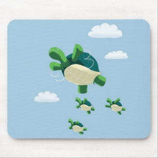 Flying turtle mouse pad