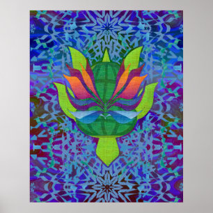Flying Turtle Poster