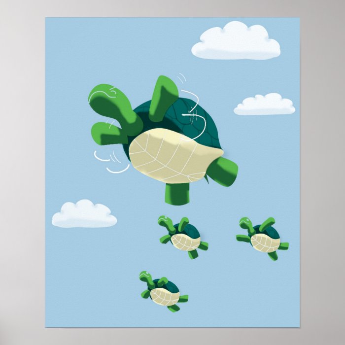 Flying Turtle Posters