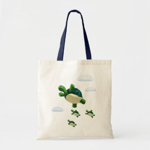Flying turtle tote bag