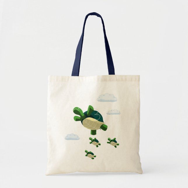 Flying turtle tote bag (Front)