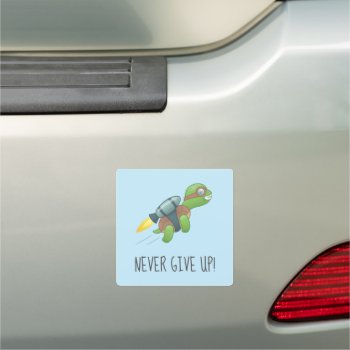 Flying Turtle With A Jetpack Blue Car Magnet by Chibibi at Zazzle