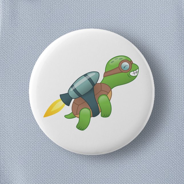 Flying Turtle with a Jetpack Button (Creator Uploaded)