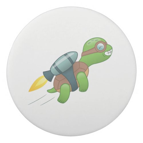 Flying Turtle with a Jetpack Eraser