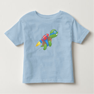 Flying Turtle with a Red Jetpack Toddler T-shirt