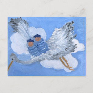 Flying Twin Boy Babies:Susan Payne-Trutna Postcard