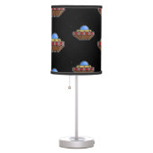 Flying ufo in space black table lamp (Right)
