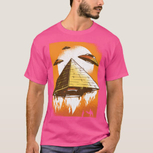 Flying Ufo Pyramid I Aliens Ufo Day T-Shirt
