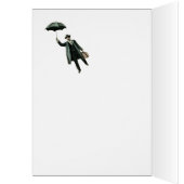 Flying Umbrella Man /Handwriting Blank Inside Card (Inside (Left))