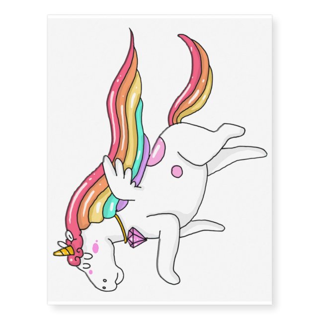 FLYING UNICORN TEMPORARY TATTOO (Front)