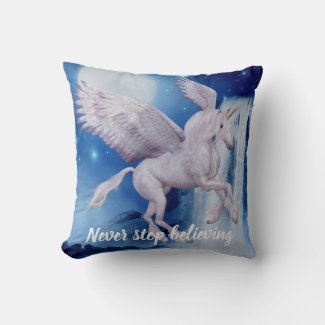 Flying Unicorn Waterfall Believe Fantasy Horse   