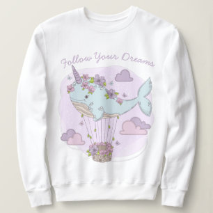 Flying Unicorn Whale Sweatshirt