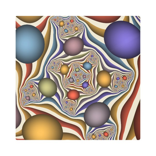 Flying Up, Colorful, Modern, Abstract Fractal Art (Front)