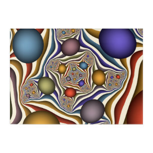 Flying Up, Colorful, Modern, Abstract Fractal Art