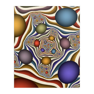 Flying Up, Colorful, Modern, Abstract Fractal Art
