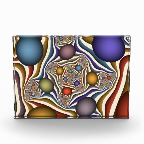 Flying Up Colorful Modern Abstract Fractal Art Acrylic Award