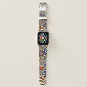 Flying Up, Colorful, Modern, Abstract Fractal Art Apple Watch Band