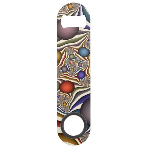 Flying Up Colorful Modern Abstract Fractal Art Bar Key