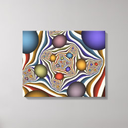 Flying Up, Colorful, Modern, Abstract Fractal Art Canvas Print