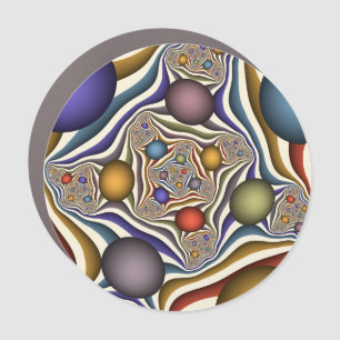 Flying Up Colorful Modern Abstract Fractal Art Car Magnet