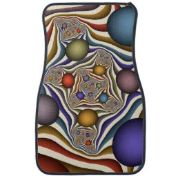 Flying Up, Colorful, Modern, Abstract Fractal Art Car Mat