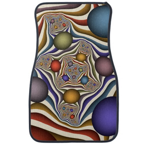 Flying Up Colorful Modern Abstract Fractal Art Car Mat