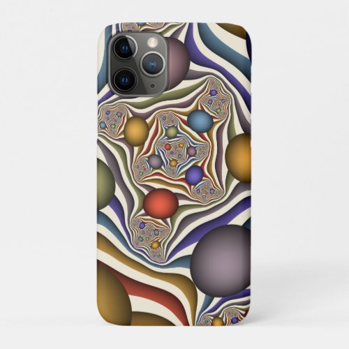 Flying Up Colorful Modern Abstract Fractal Art iPhone 11 Pro Case